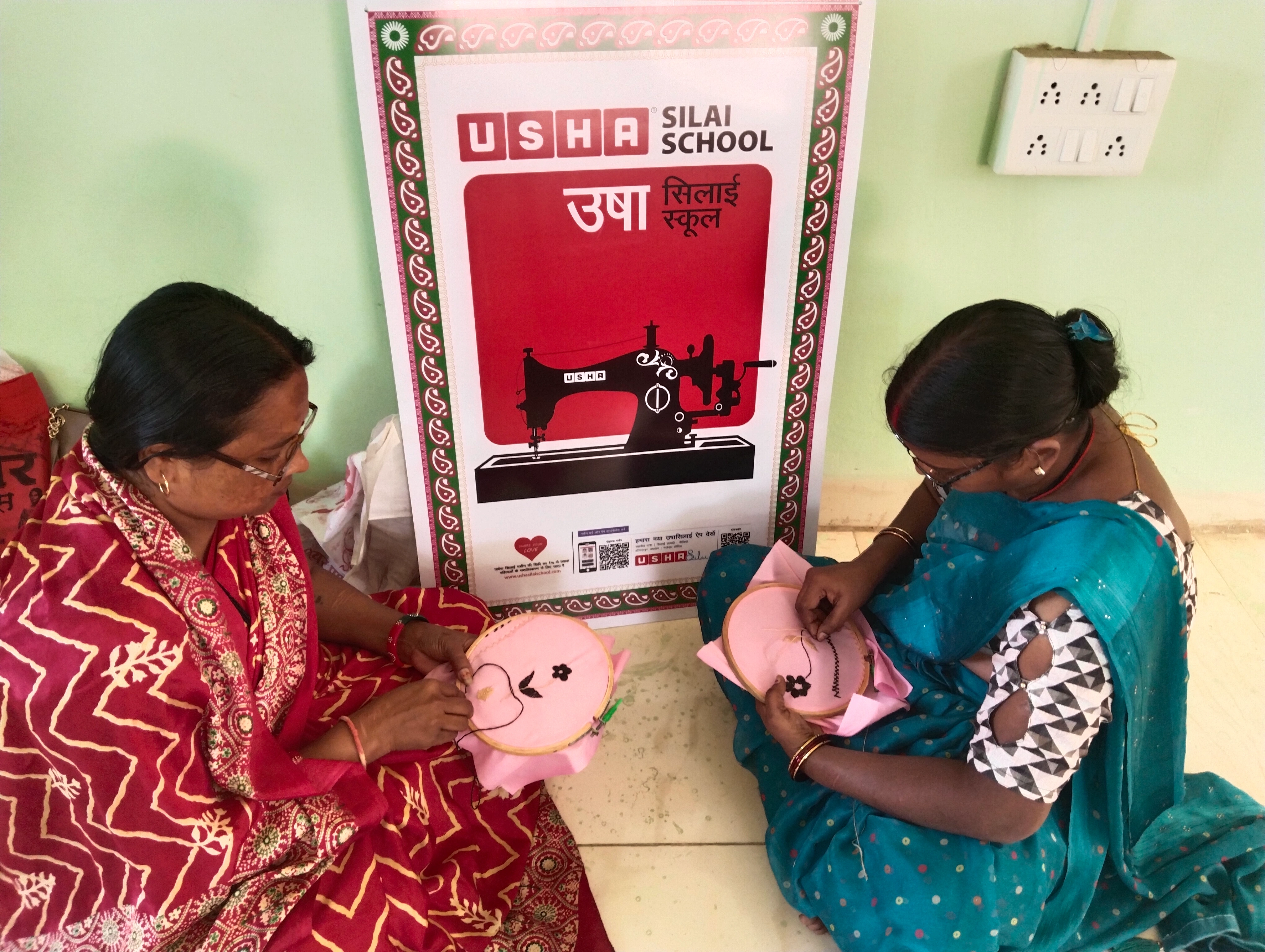Women training at the USHA Silai School Program